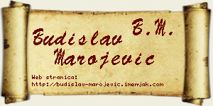 Budislav Marojević vizit kartica
